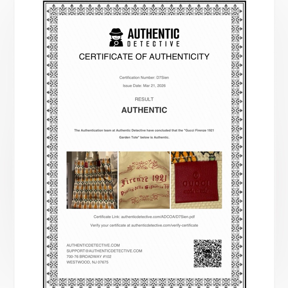 Authentic Gucci Garden tote “Firenze 1921 Piazza della Signoria” - Picture 2 of 16